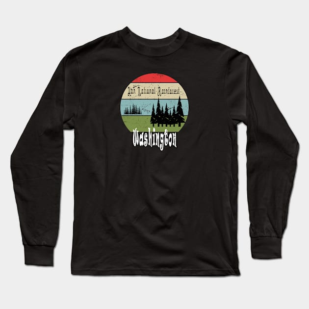 Hoh National Fainforest Washington travel souvenir Long Sleeve T-Shirt by artsytee